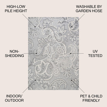 Gordes Paisley High-low Indoor/outdoor Area Rug